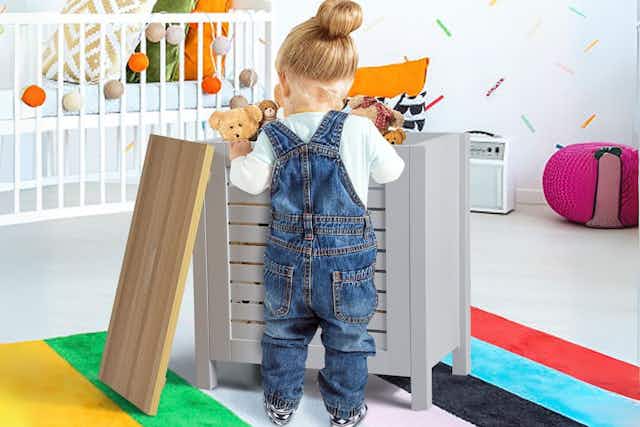 Get a Wooden Toy Storage Organizer for $39.99 Shipped card image