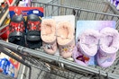 aldi licensed character warm-lined clogs in shopping cart