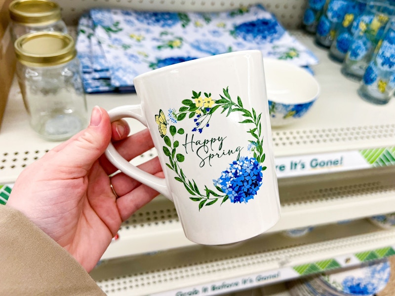 dollar tree spring sentiment mug