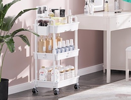 Rolling Storage Cart, Only $13.79 on Amazon card image