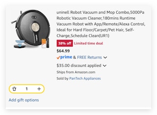 uninell Robot Vacuum and Mop Combo