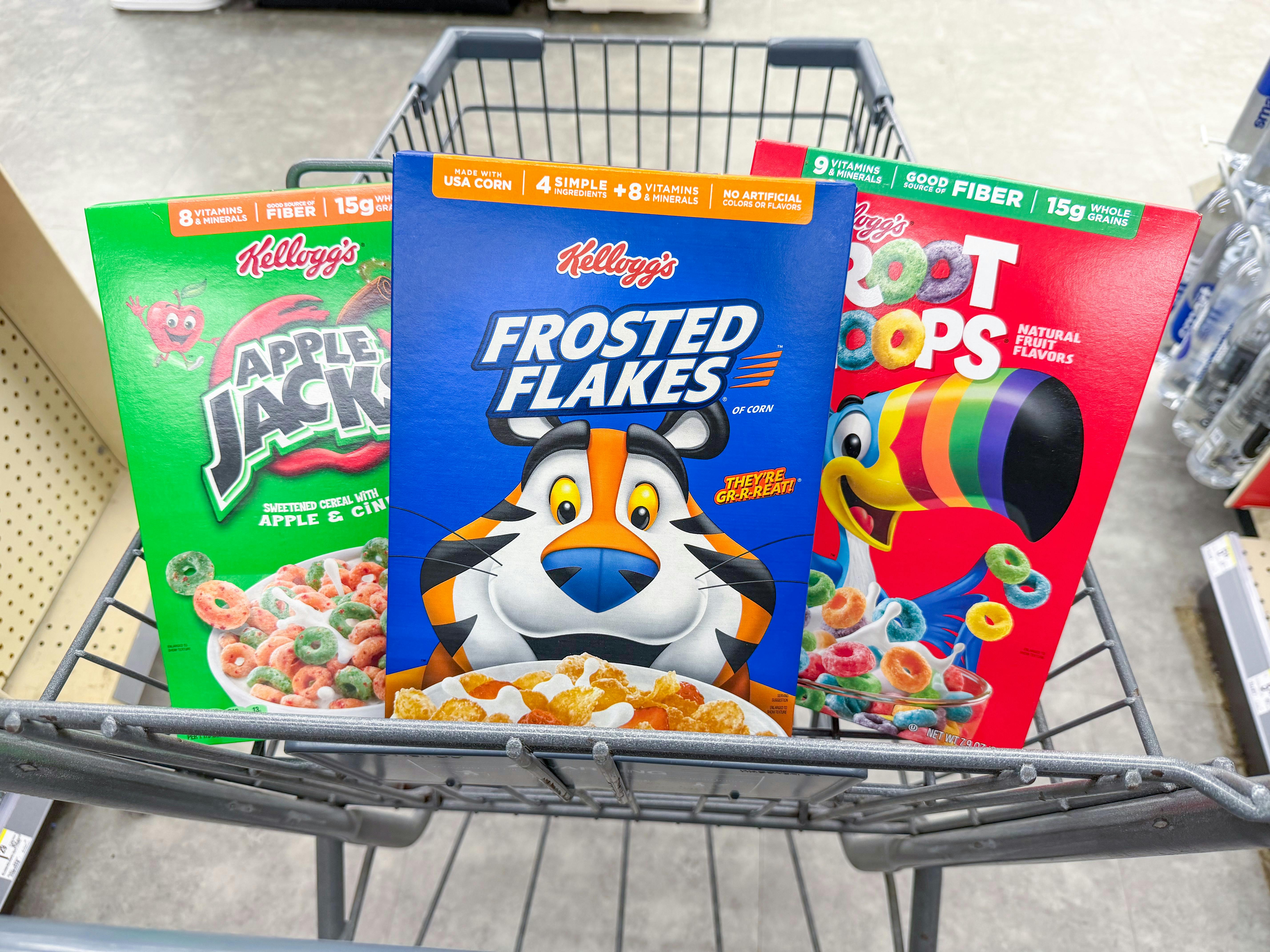 kellogg's cereals in walgreens cart