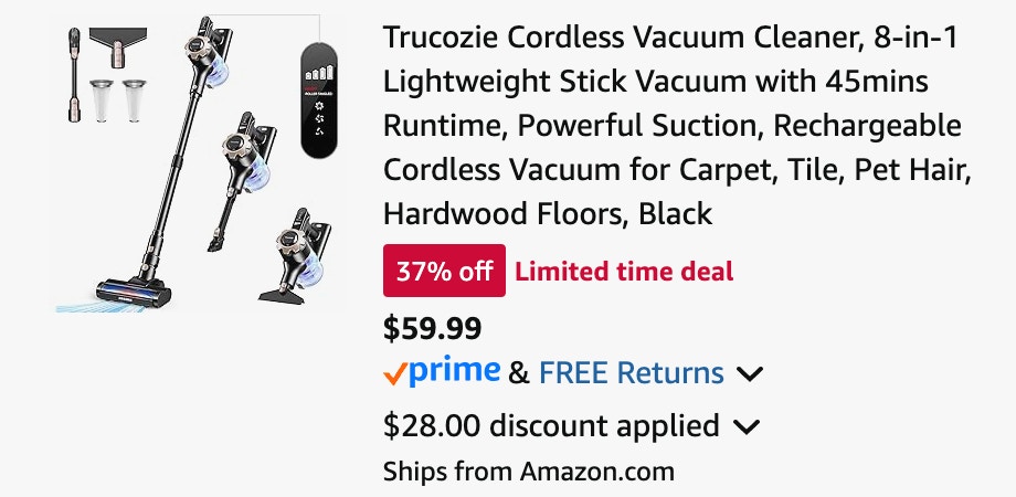 Amazon Cordless Vacuum Cleaner B0D9QMMHVZ