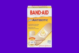 band-aids on a blue background