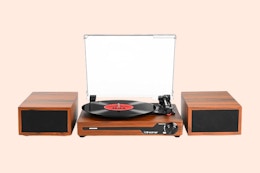 Vinyl Record Player with Speakers