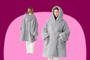 B0C22WJ4N6 Plush Wearable Blanket Hoodie
