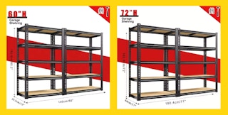 AliExpress: Heavy-Duty Metal Shelving Unit Set