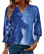 Women's 3/4 Sleeve V-Neck Top