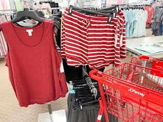 jcpenney cart and women's lounge clothes