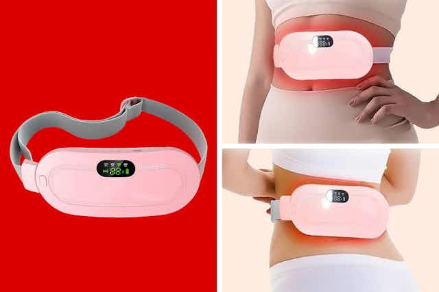 Highly Rated Pink Heating Pad Belt, Only $15 at Walmart ($19 on Amazon) card image