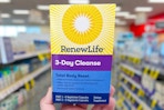 hand holding renew life cleanse in walgreens