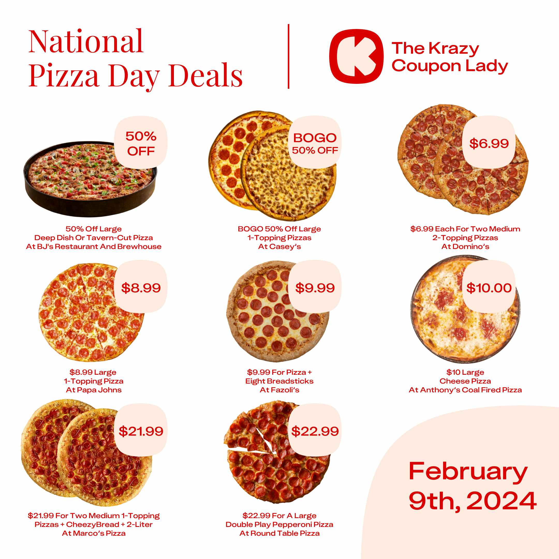 National Pizza Day Promotions 2025 Promo Code Jorja M. Glencross National Pizza Day Deals 2025