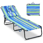 Beach Chaise Lounge With Face Hole