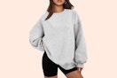 Fleece Oversized Crewneck Sweater