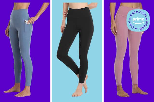 High-Waisted Leggings, $17.50 for Amazon Prime Day (Over 49K Reviews) card image
