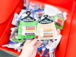 4-count of Chapstick in sweater packaging