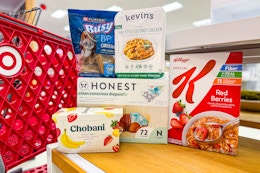 target groceries on store shelf