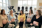 women shopping at a baby supply store