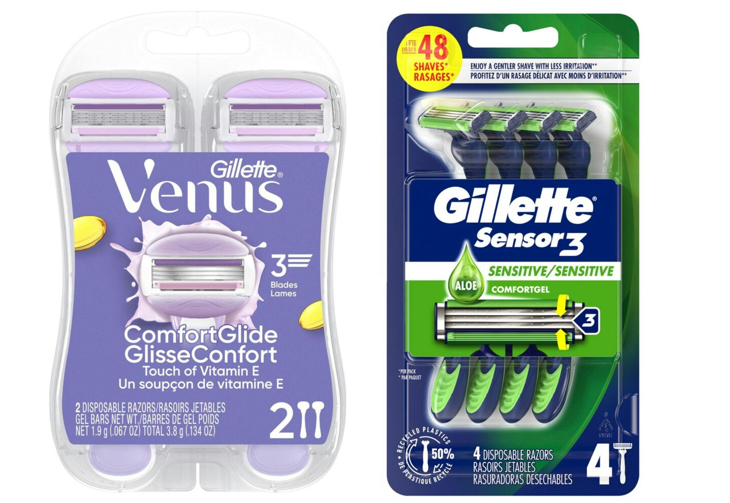 1 Gillette + 1 Venus