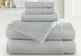 6-piece light gray towel set