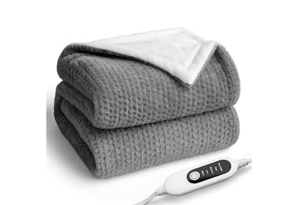 Faux Fur Heated Electric Blanket