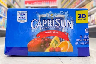 capri sun 30-pack of juice pouches sitting on the floor at target