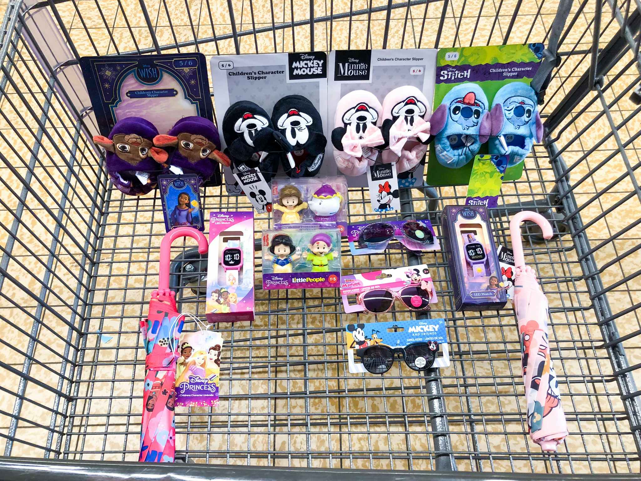 aldi disney deals slippers umbrellas watches sunglasses little people toys