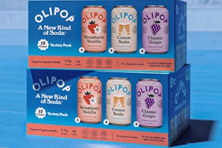 two boxes of olipop soda