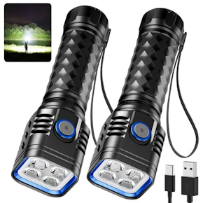 Rechargeable Flashlight 2-Pack