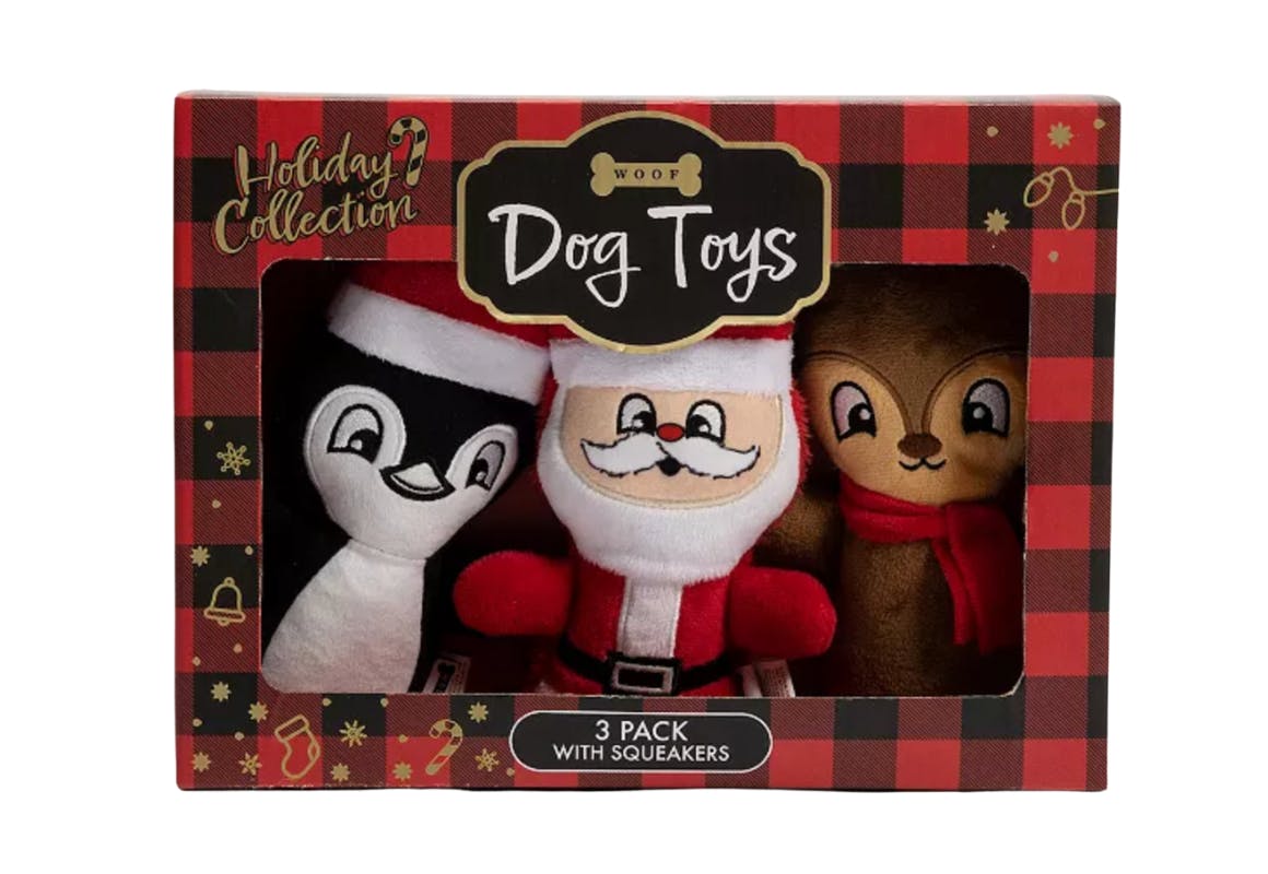 Woof Holiday Dog Toy 3-Pack