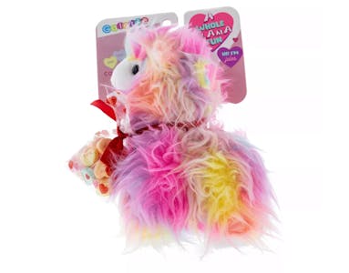 Llama Plush with Candy Hearts