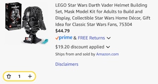 Lego Star Wars Darth Vader Helmet