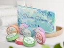 a pack of colorful shower steamers