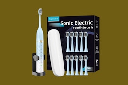 Sonic Electric Toothbrush Set, Now $8.99 on Amazon (Reg. $18) card image
