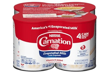 2 Carnation Evaporated Milk 4-Packs