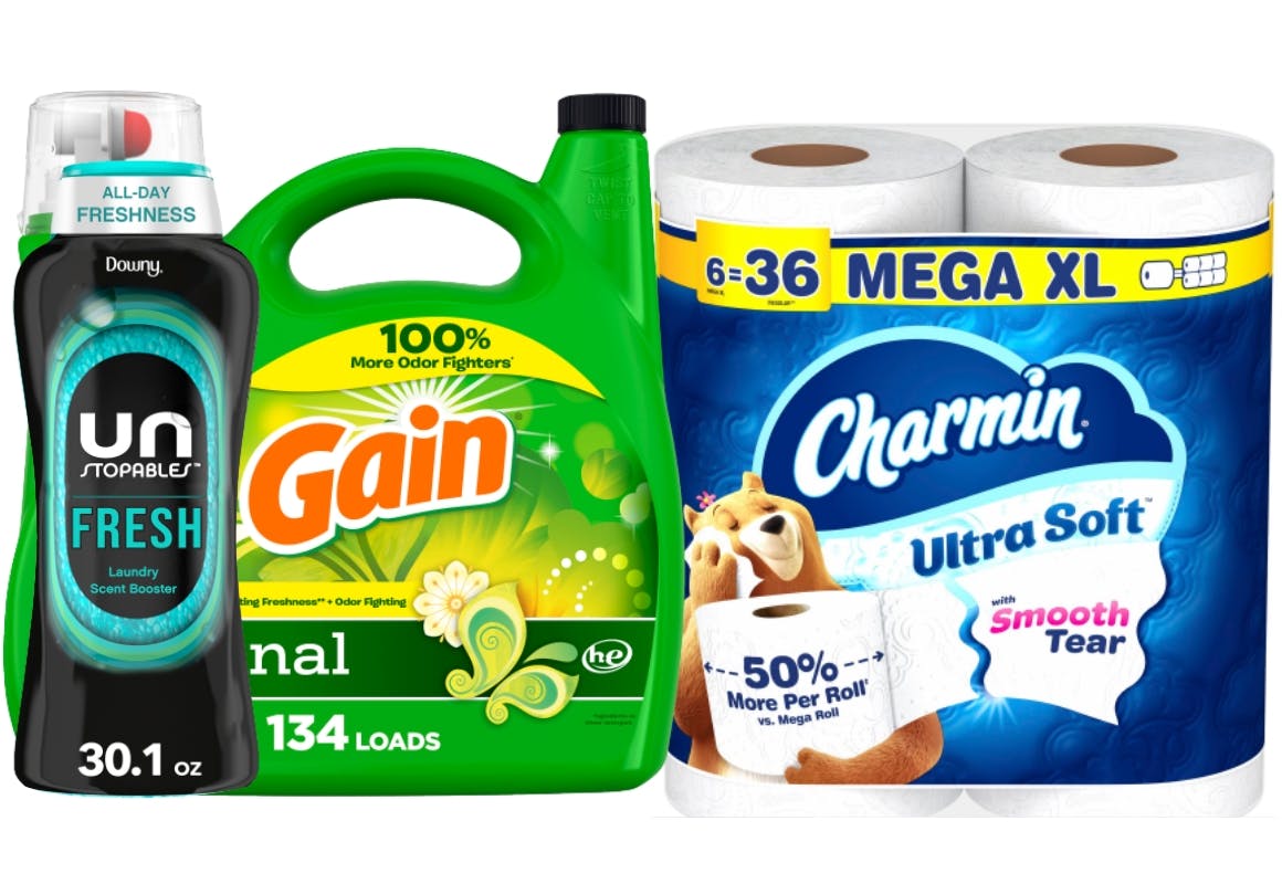 1 Downy + 1 Gain + 1 Charmin