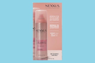 nexxus dry shampoo 2-pack on a blue background