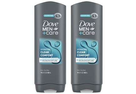 2 Dove Men+Care Body Washes