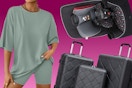 women's loungewear set, Mickey Mouse car seat, black 3-piece luggage set