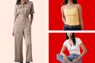 models modeling clothes in a collage