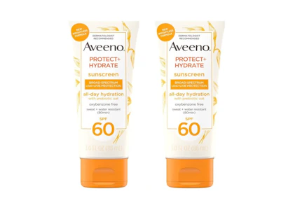 2 Aveeno Sunscreen Lotions