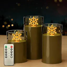 Flameless Candle Night Light 3-Pack
