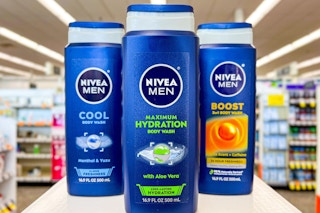 three nivea men body washes at walgreens