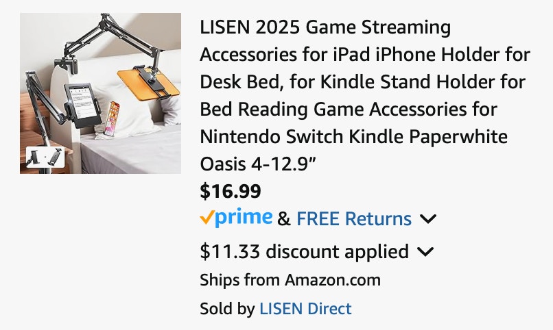 Amazon iPad and Kindle Holder 2025
