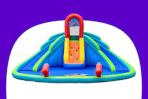 Stock image of the Costway Inflatable Bounce House Pool