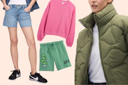 Clearance apparel for the whole family from Gap Factory