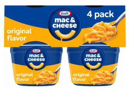 Kraft Mac & Cheese Cups 4-Pack