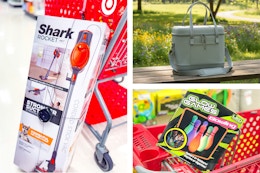 Shark Rocket vacuum, Hydroflask coolers, and Glow Games bowling