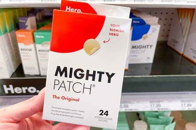 Mighty Patches Acne Pimple Cover 36-Pack, Just $10.17 on Amazon card image