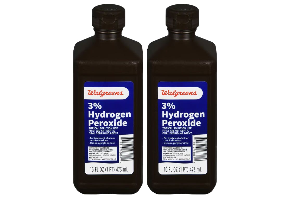 2 Walgreens Peroxide Bottles